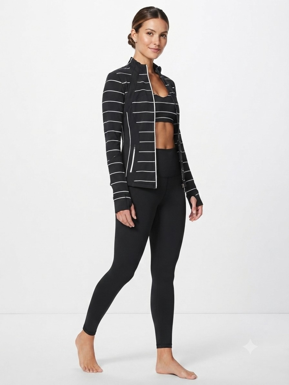 Lululemon Striped Define Jacket – Black & White size 12